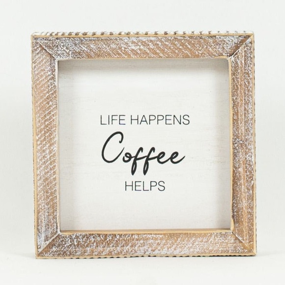 Gingerbread Man/Coffee Helps Reversible Sign - Picture 3 of 5